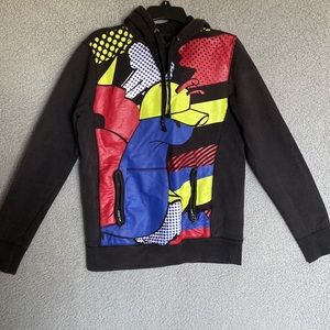 Viral Wear Men's Sweatshirt Hoodie Size Small S Distressed Streetwear Y2K